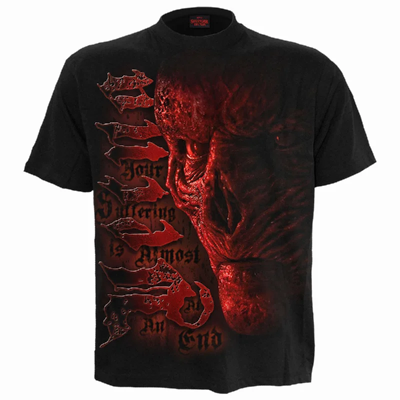 Men's UV - protection t - shirts for outdoor activities in the sunVECNA - SUFFER - Front Print T-Shirt Black