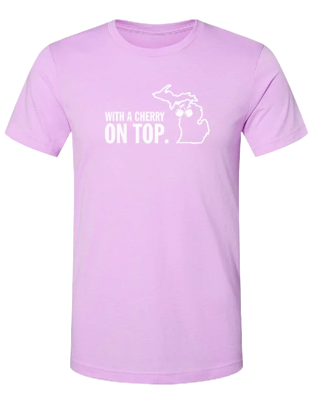 Men's long - sleeve henley t - shirts with button - down placketsWith A Cherry On Top Unisex T-Shirt
