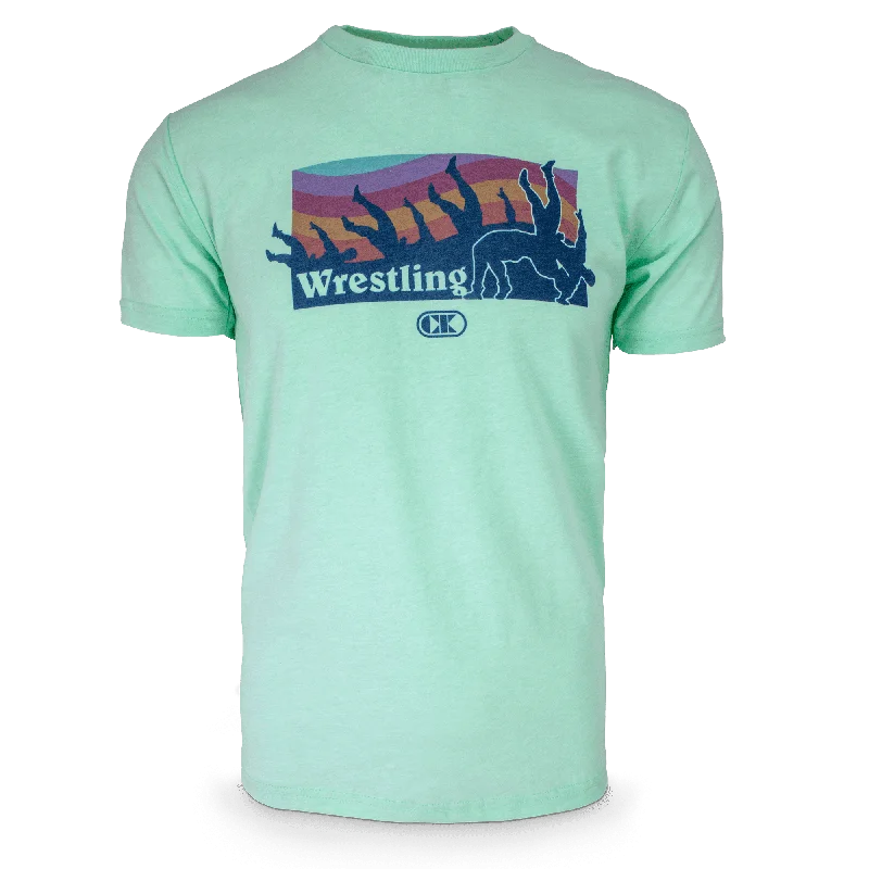 Men's antimicrobial t - shirts for odor - free freshness during travelWrestling Waves Men's antimicrobial t - shirts for odor - free freshness during travelWrestling Waves